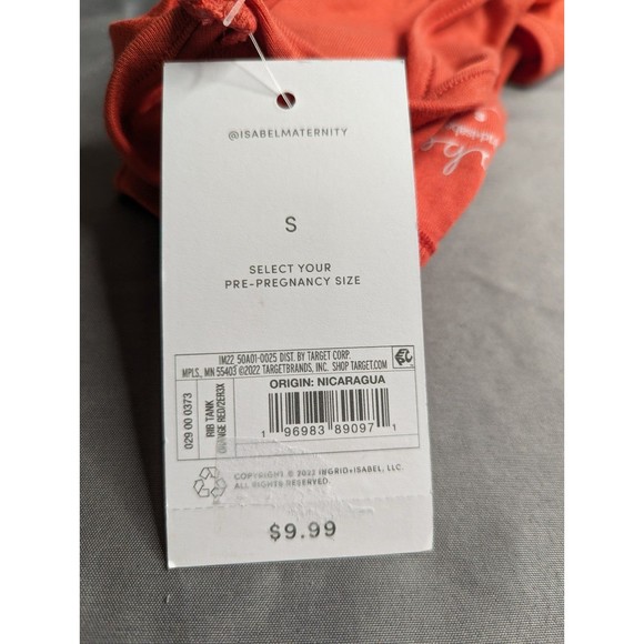 Isabel Maternity Tank Top Red Orange - Picture 5 of 9